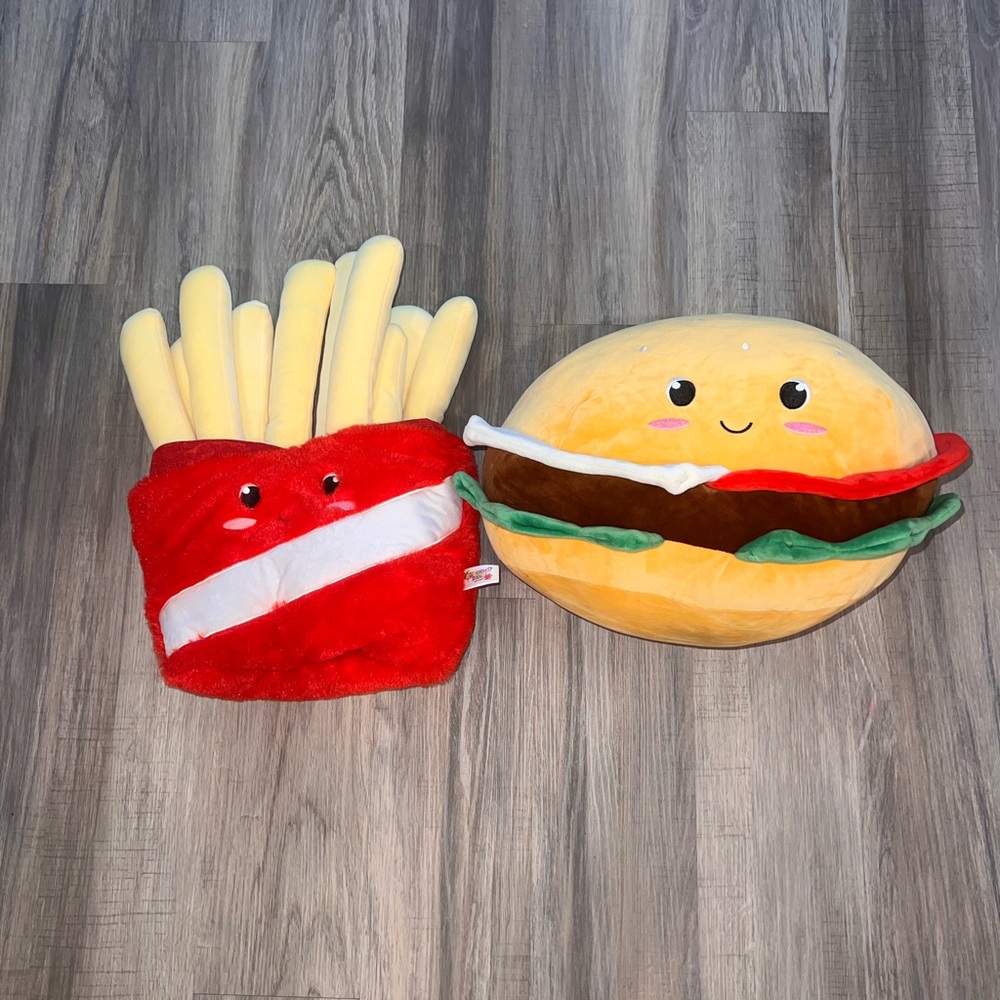 Large Plush Burger and Fries Toy Set